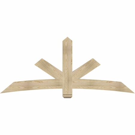 Ekena Millwork Alberta Rough Sawn Timber Gable Bracket, Douglas Fir, 84"W x 35"H x 4"D x 6"F, 10/12 Pitch GBW084X35X0406ALB00RDF